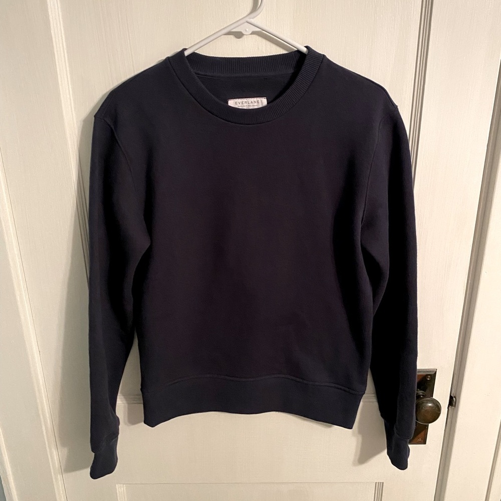 Everlane Navy Crewneck Sweatshirt